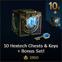 10 Hextech Chests Keys Bonus Set